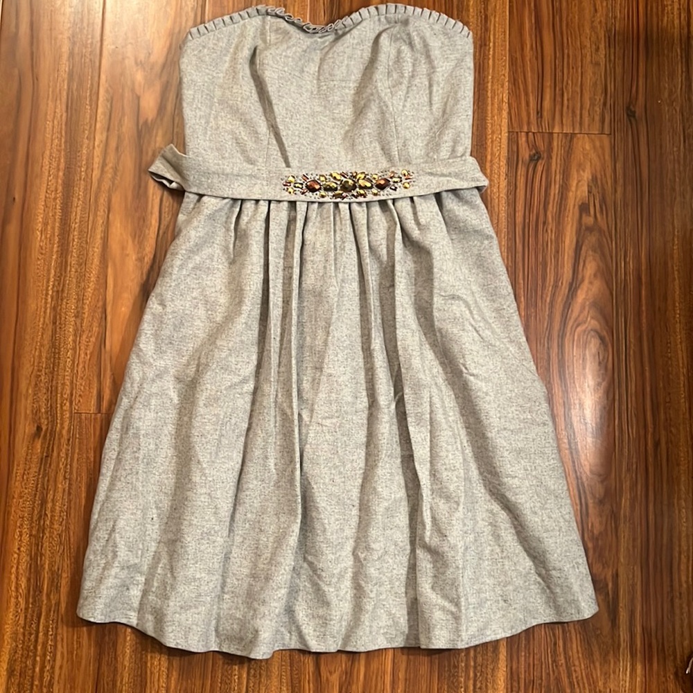 Rare Banana Republic Wool Strapless Dress